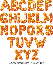 Vector illustration of orange abc
