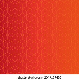 vector illustration of orange background with hexagonal stripes