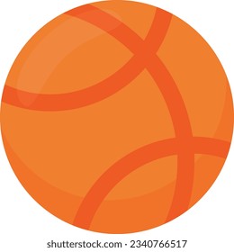 Vector illustration of orange basketball ball. Ball icon.