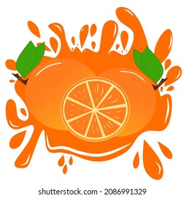 vector illustration of orange for beverage brand needs and other needs logo