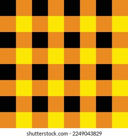 Vektorgrafik eines orangefarbenen und schwarz gepolsterten Musters, durchbrochen mit gelbem Hintergrund und einem schönen Muster für den Hintergrund.
