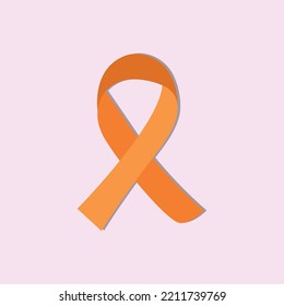 Ilustración vectorial del arco naranja de la campaña contra el cáncer de sangre, la leucemia, símbolo de esperanza.