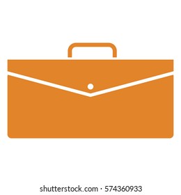 Vector Illustration of Orange Briefcase Icon
