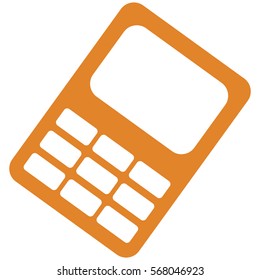 Vector Illustration of Orange Calculator Icon
