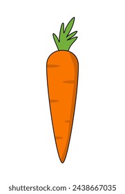 Vector illustration of an orange carrot.