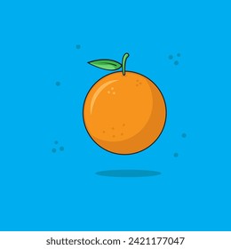 Vector illustration of orange cartoon flat design