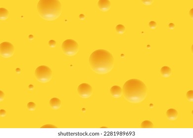 Vector Illustration of orange cheese with holes