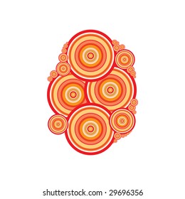 Vector illustration orange cicrles background