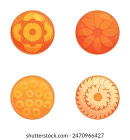 Vector illustration of orange and citrus slices in a vibrant, detailed style
