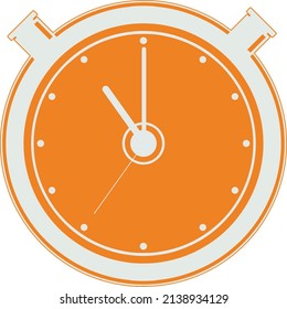 vector illustration of an orange clock timer