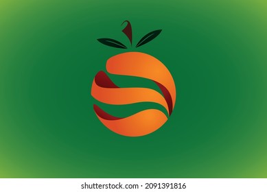 vector illustration orange concept logo design
