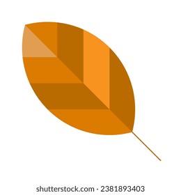 Vector Illustration of an orange fall leaf isolated on a white background