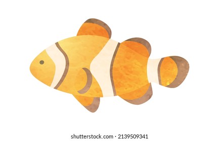 Vector illustration of orange fish