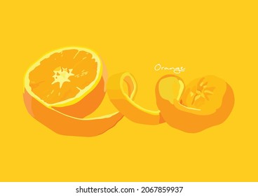 Vektorgrafik von Orange, Obst