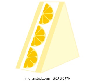 Ilustración vectorial del sándwich de fruta naranja