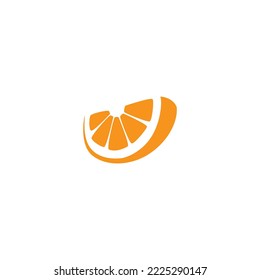 Vector illustration of orange fruit slices for icons, symbols or logos. orange fruit flat logo