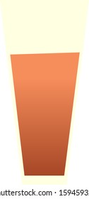 Vektorgrafik von orangefarbenem Glas.