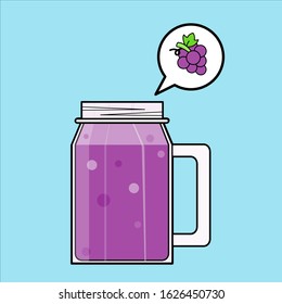 vector illustration of orange, grape and apple flavored fruit juices.  food and beverage vector symbol.
