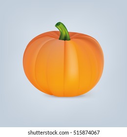 Vector illustration of orange Halloween Pumpkin. 