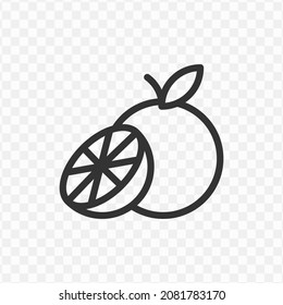 Vector illustration of Orange icon in dark color and transparent background(png).