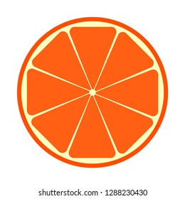 Vector illustration of orange icon in flat style