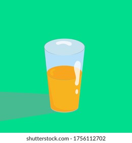 Vektorgrafik mit Orangensaft