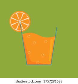 Vektorgrafik mit Orangensaft