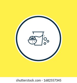 Vektorillustration Illustration von Orangensaftsymbol. Ein schönes Getränk-Element kann auch als natürliches Getränk-Icon-Element verwendet werden.
