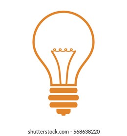 Vektorgrafik des Orange Light Bulb-Symbols
