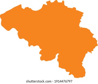 ilustración vectorial del mapa de Orange de Bélgica