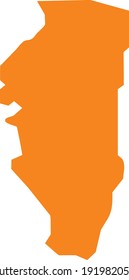 Vektorgrafik von Orange Karte von Gibraltar