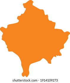 ilustración vectorial del mapa de Orange de Kosovo