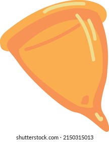 Vektorgrafik Orange Menstruationstasse Frauenhygiene