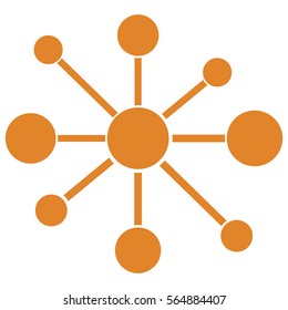 Vektorgrafik mit Orange-Molecule-Symbol
