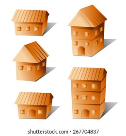 Vector illustration of orange property on board game