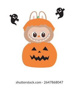 vector illustration of a orange pumpkin