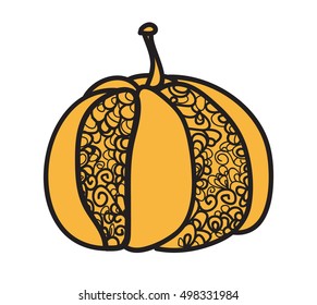 vector illustration of orange pumpkin