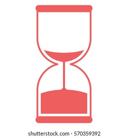Vector Illustration of Orange Sand Timer Icon

