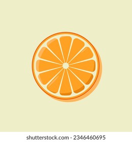Vector illustration of an orange slice