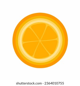 Ilustración vectorial de rodajas anaranjadas, con fondo blanco aislado 