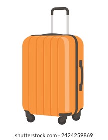 Vector illustration of orange suitcase