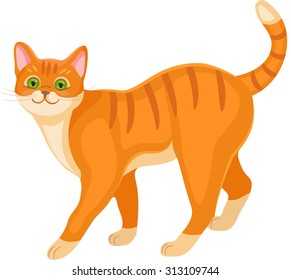Vector Illustration of an Orange Tabby Cat