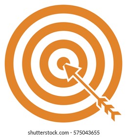 Vector Illustration of Orange Target Icon
