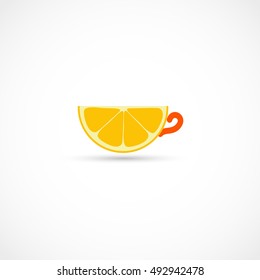 Vector illustration of an Orange tea