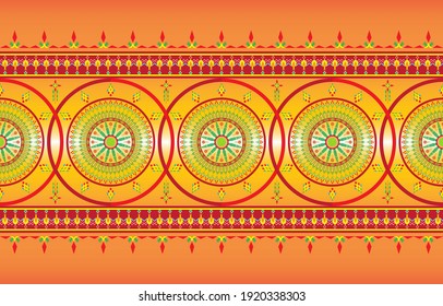 vector illustration of orange tone geometric pattern
design for background, bag, carpet, wallpaper, clothing, wrapping, batik, fabric,