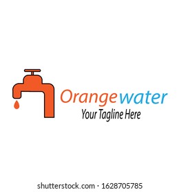Vector Illustration Orange Water Logo