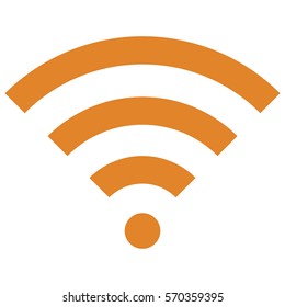 Vector Illustration of Orange WiFi Icon
