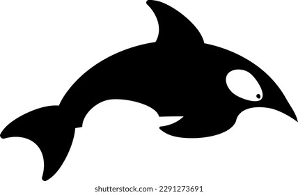 Vector illustration of an orca or killer whale.