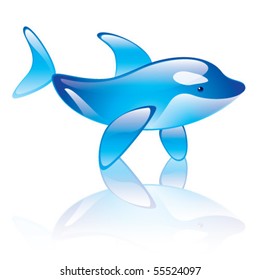 Vector illustration of orca whale symbol