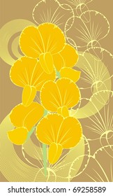 Vector illustration an orchid branch